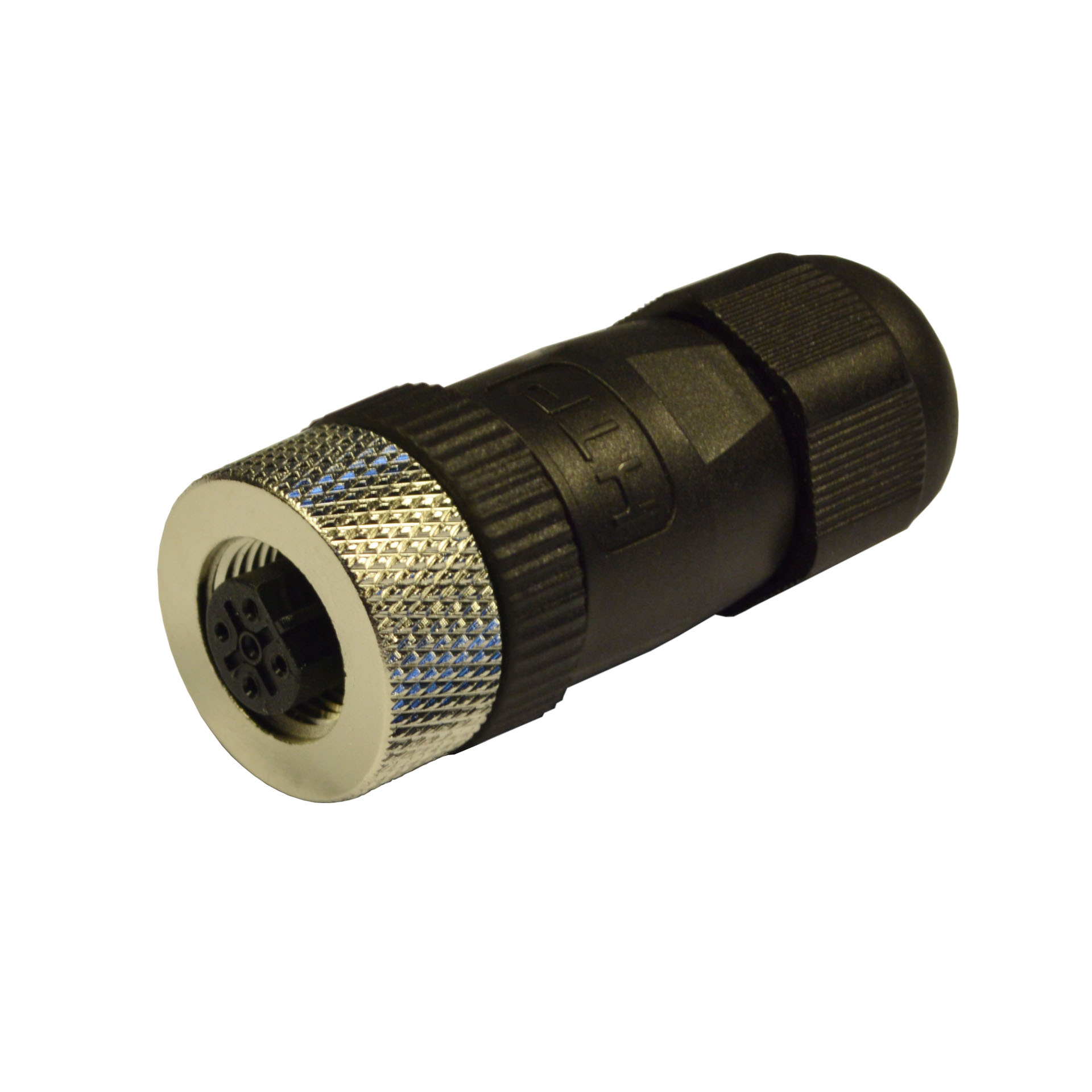 M12 B-CODED field attachable,female,180°,5p.,SK exit cable